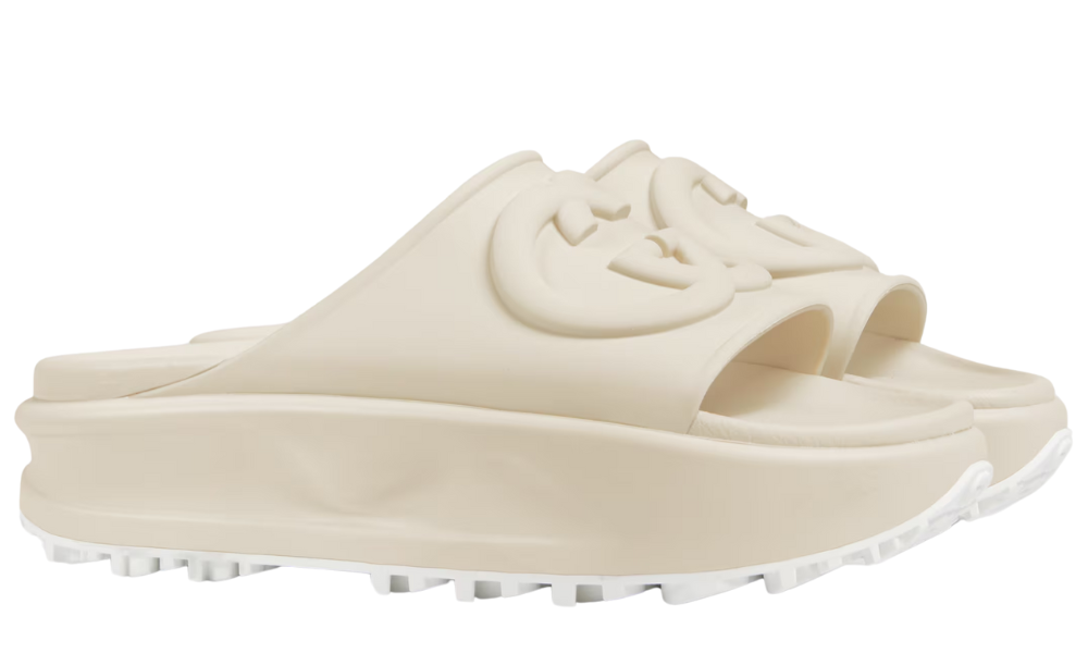 Gucci Sandal With Interlocking G "Off-White Rubber"