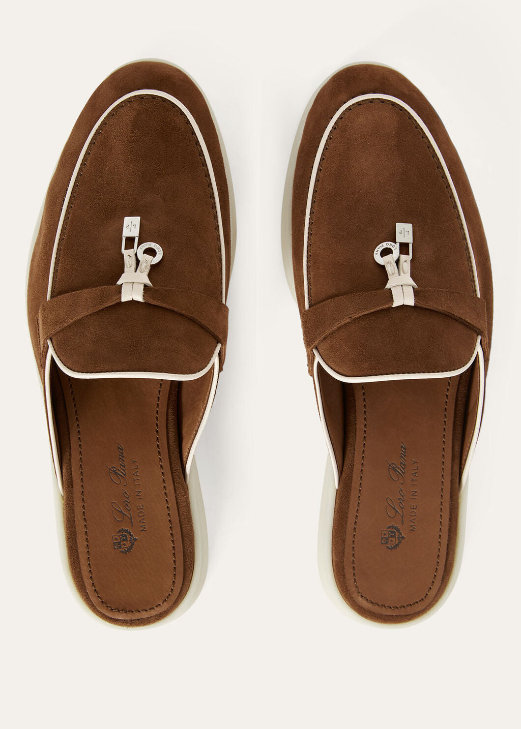 Mocassini Babouche Charms Walk in Suède Marrone