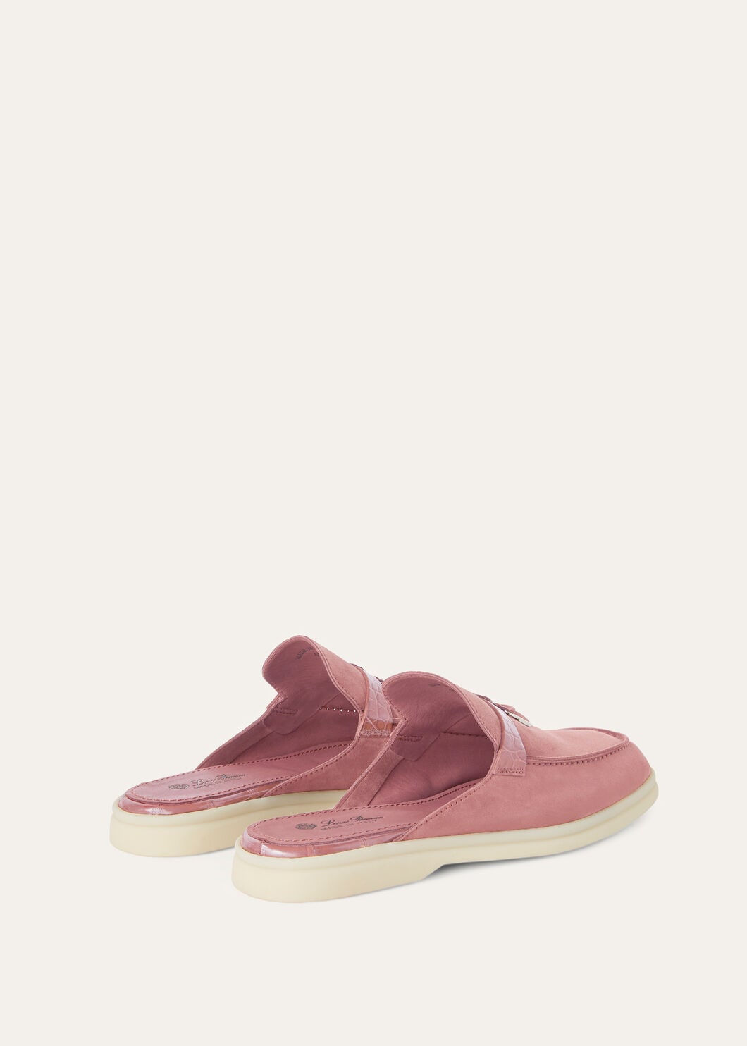 Mocassini Babouche Charms Walk in Suède Rosa