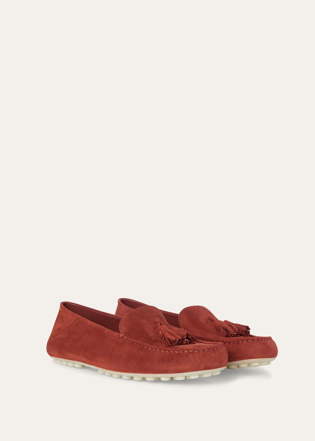 Mocassini Dot Sole Walk in Suède Cannella Donna