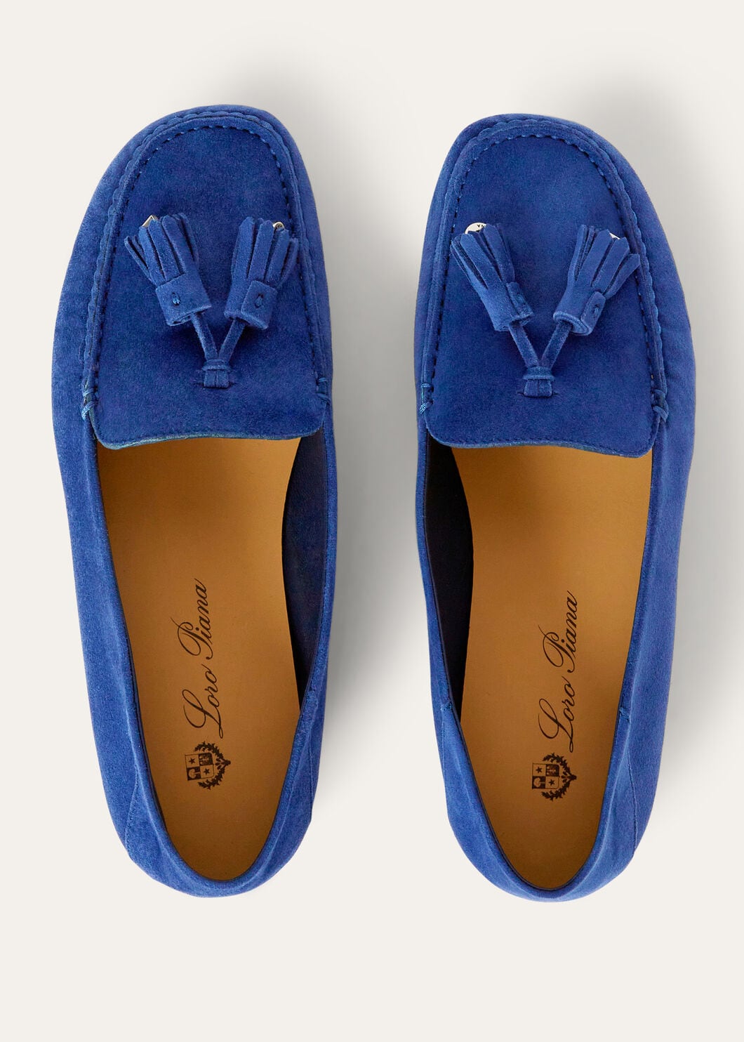 Mocassini Dot Sole Walk in Suède Blu Donna