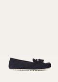 Mocassini Dot Sole Walk in Suède Blu Navy Donna