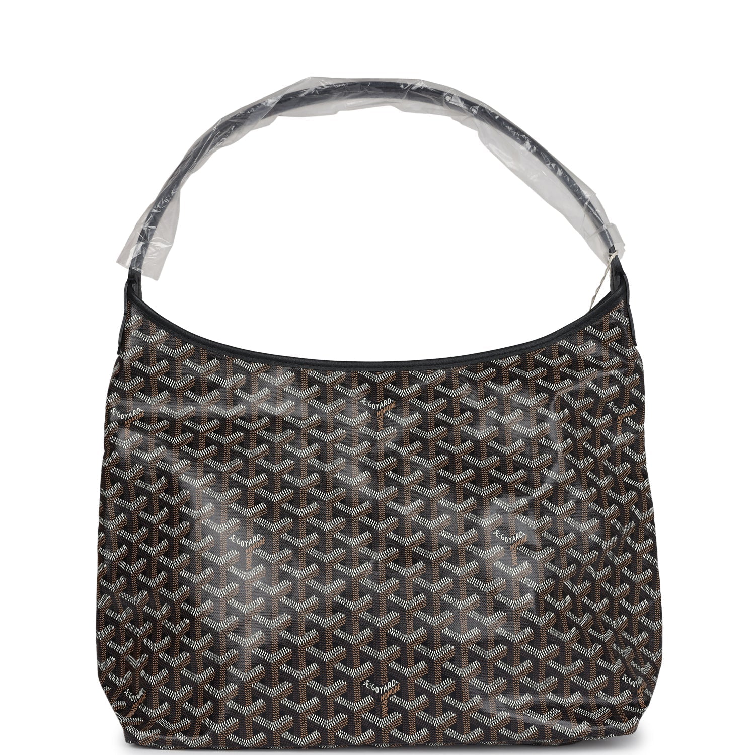 Goyard Goyardine Black Boheme Hobo Bag Palladium Hardware – Accessorio premium elegante