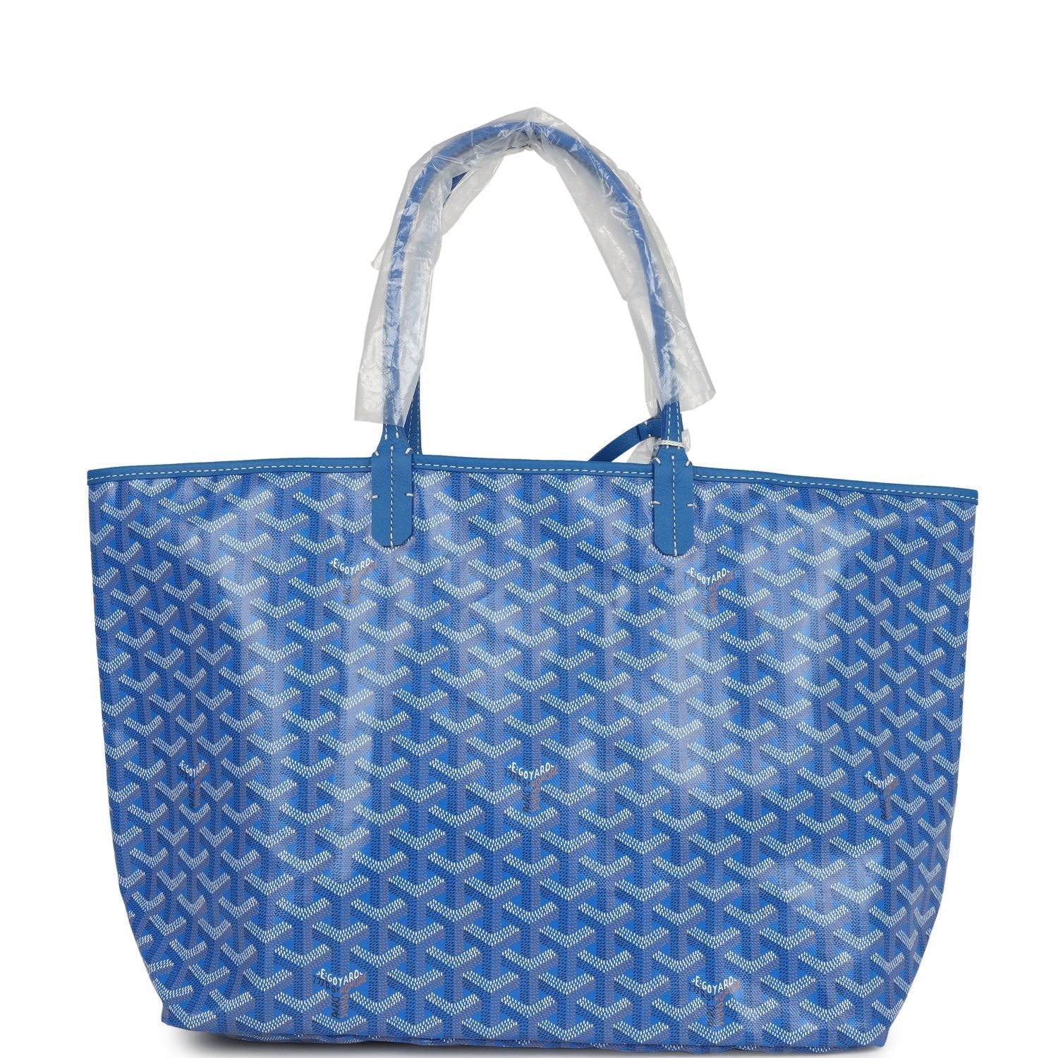 Goyard Goyardine Sky Blue St. Louis PM Tote Bag Palladium Hardware – Accessorio premium elegante