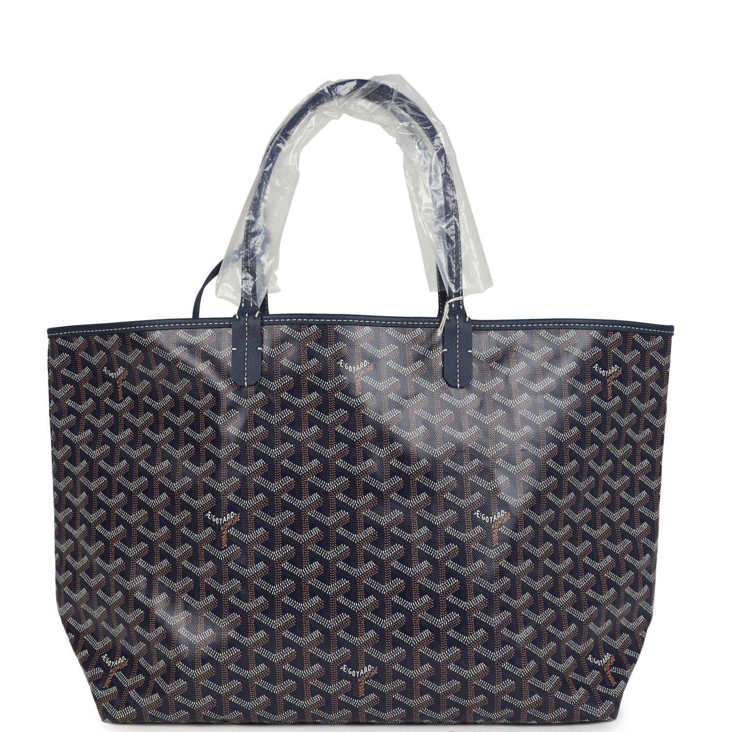 Goyard Goyardine Navy Blue Saint Louis PM Tote Bag Palladium Hardware – Accessorio premium elegante