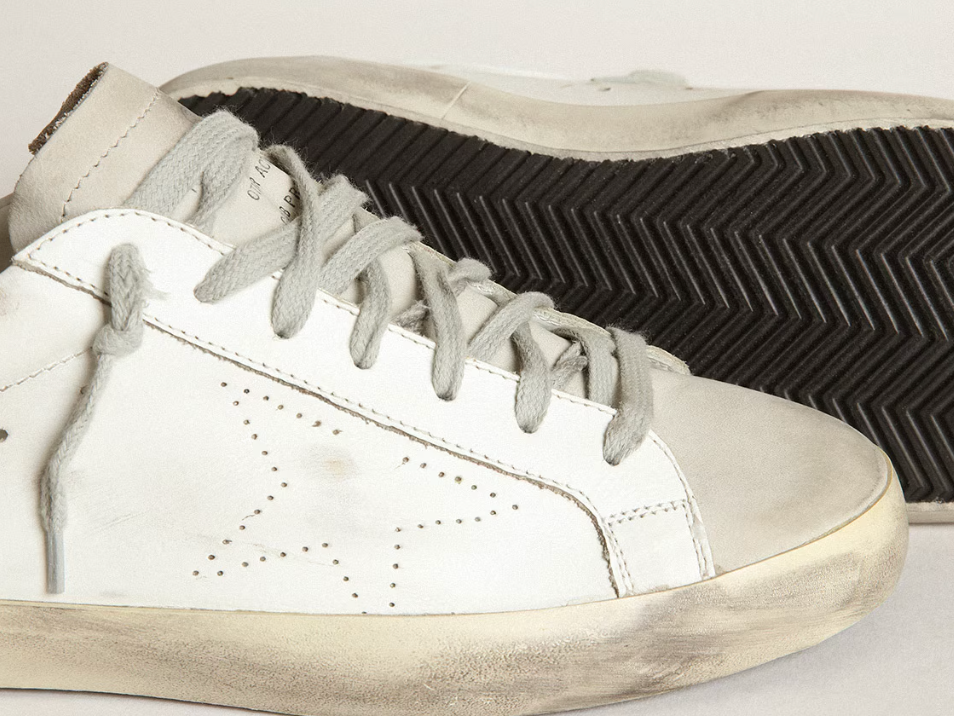 Super-Star with perforated star and ice-gray heel tab "ULTIMI PEZZI"