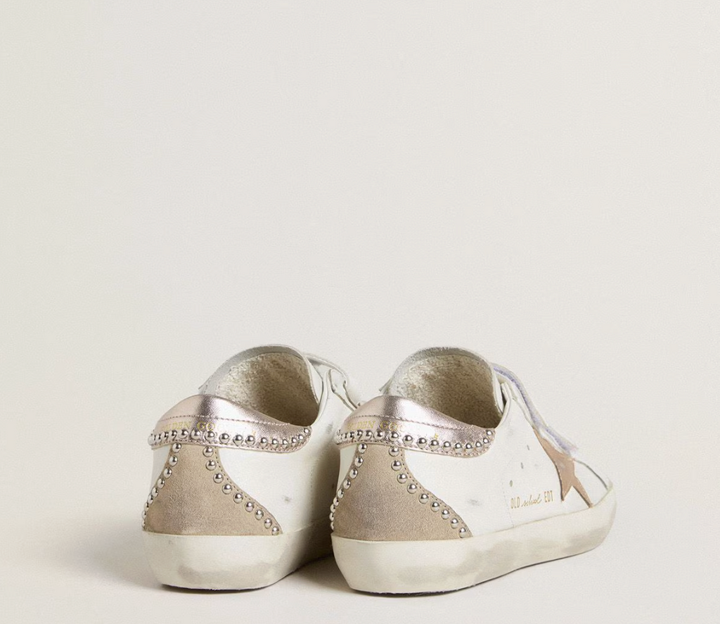 Old School LTD Donna con stella e talloncino in pelle laminata oro rosa