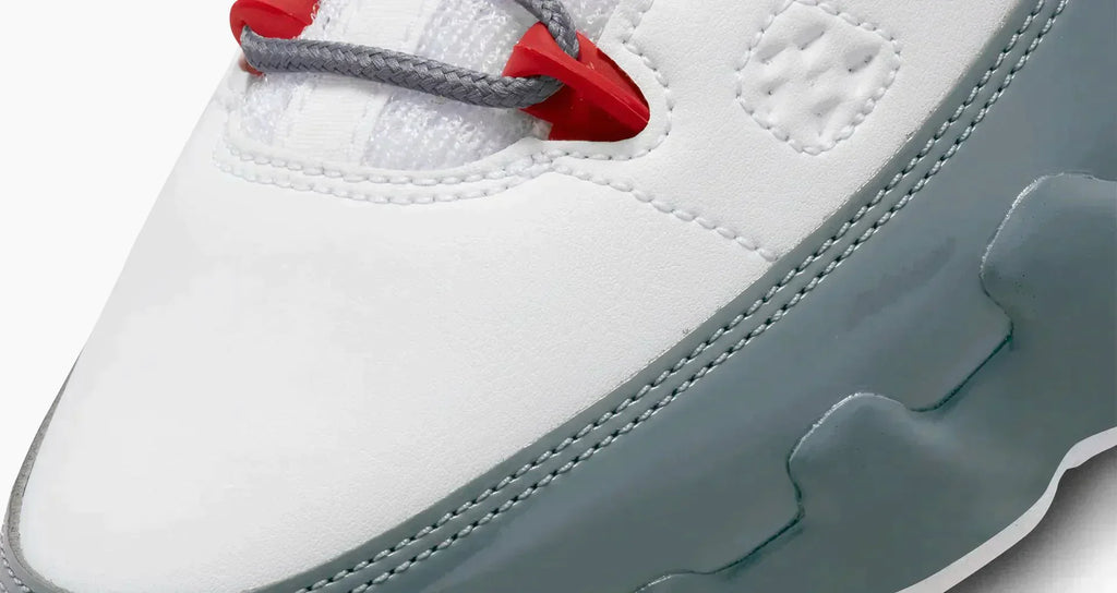 Air Jordan 9 White Cool Grey 'Fire Red' Sneakers for Men