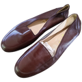 Chanel 1990s Chocolat Kid Ballet Flat Pumps Ballerines en Chevreaux Xtra Soft Sz 38.5, New!