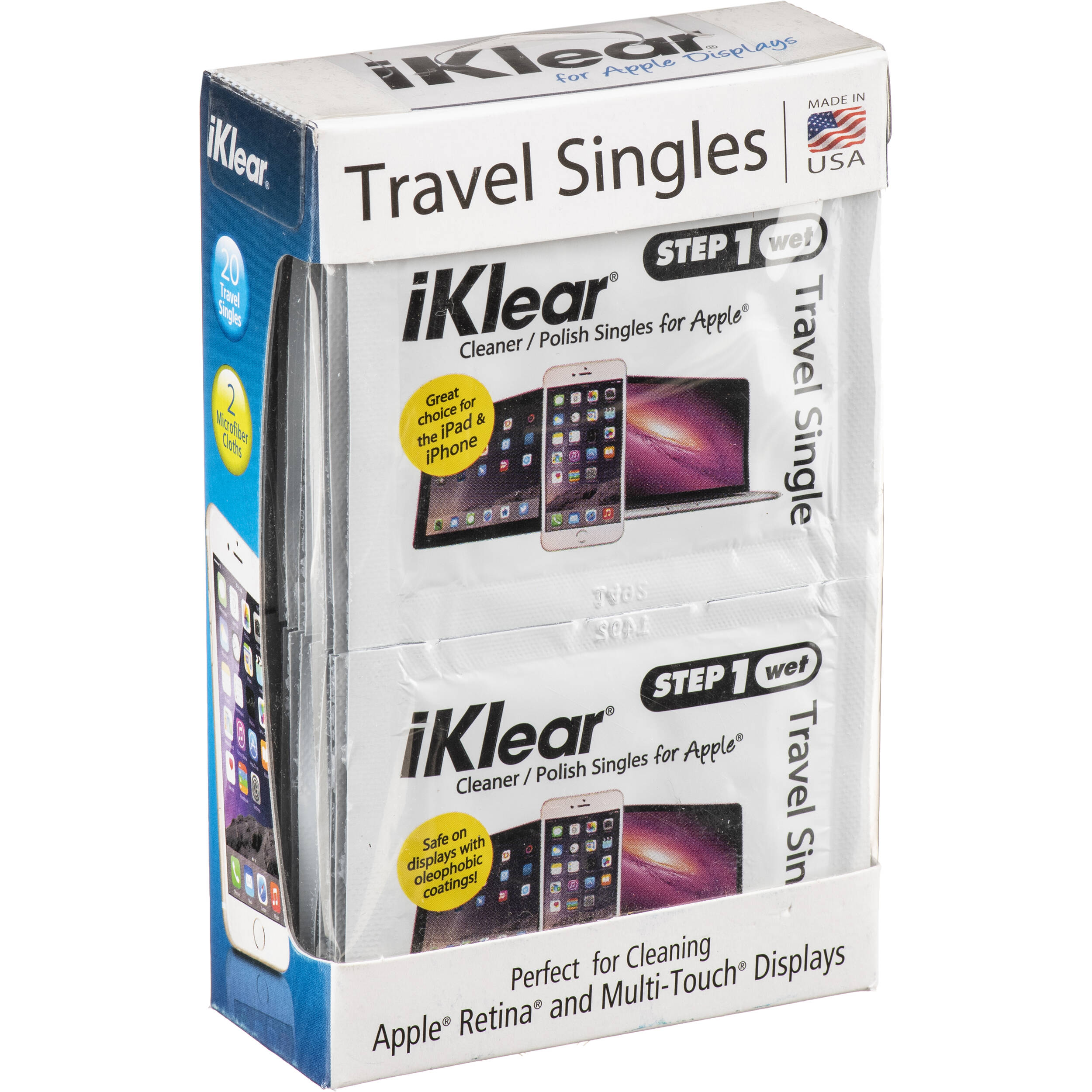 iKlear Klear Screen Cleaning Singles (20-pack) – Accessorio premium elegante