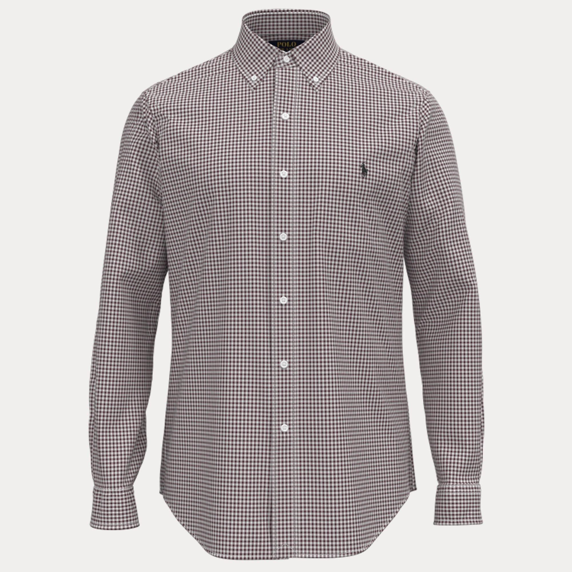 CUSTOM FIT GINGHAM STRETCH POPLIN SHIRT – Accessorio premium elegante